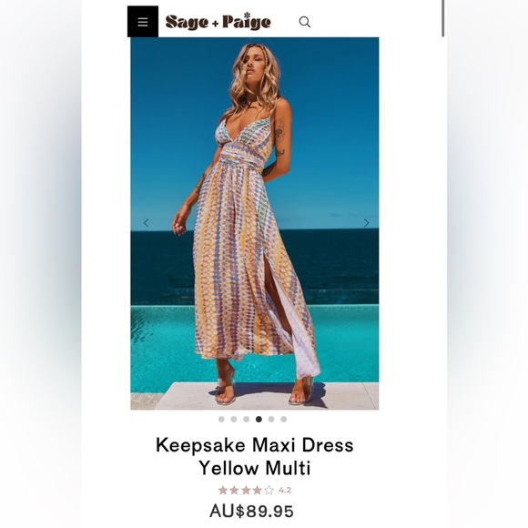 Sage + Paige Keepsake Maxi Dress New Southwestern Western Boho Print - Picture 3 of 8